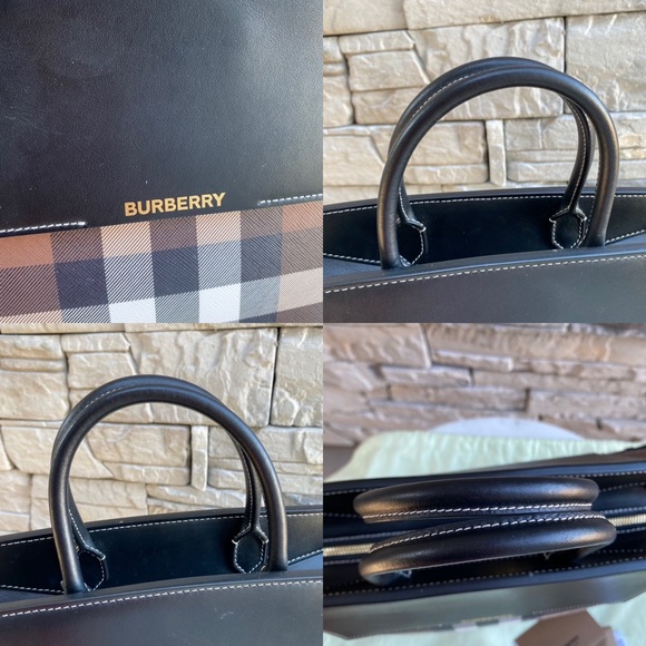SOLD Burberry Catherine Smoked Check Tote Bag - Picture 8 of 16
